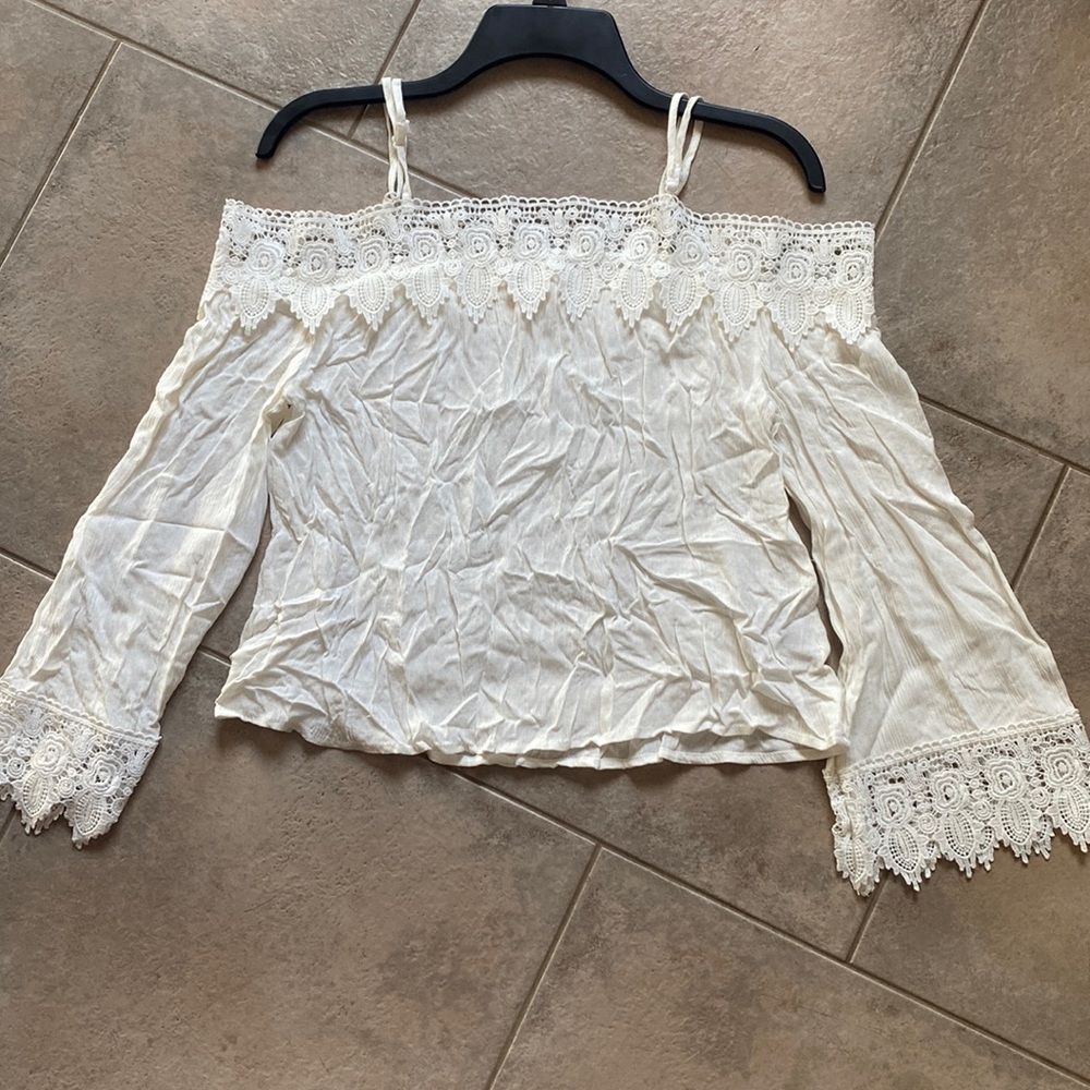 Beautiful off the shoulder spaghetti strap top